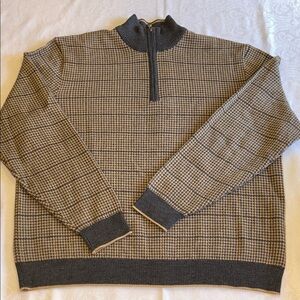 Bobby Jones Merino Wool Quarter Zip Houndstooth